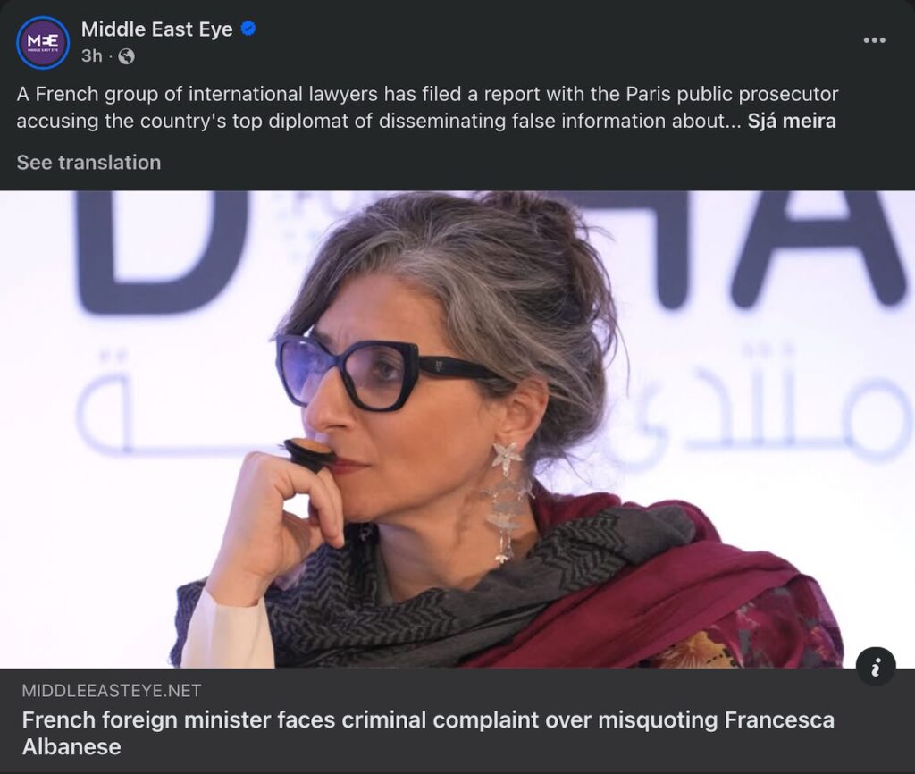 Francesca Albanese Middle East Eye